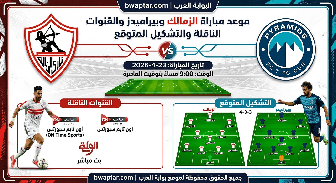 مباراة الزمالك وبيراميدز