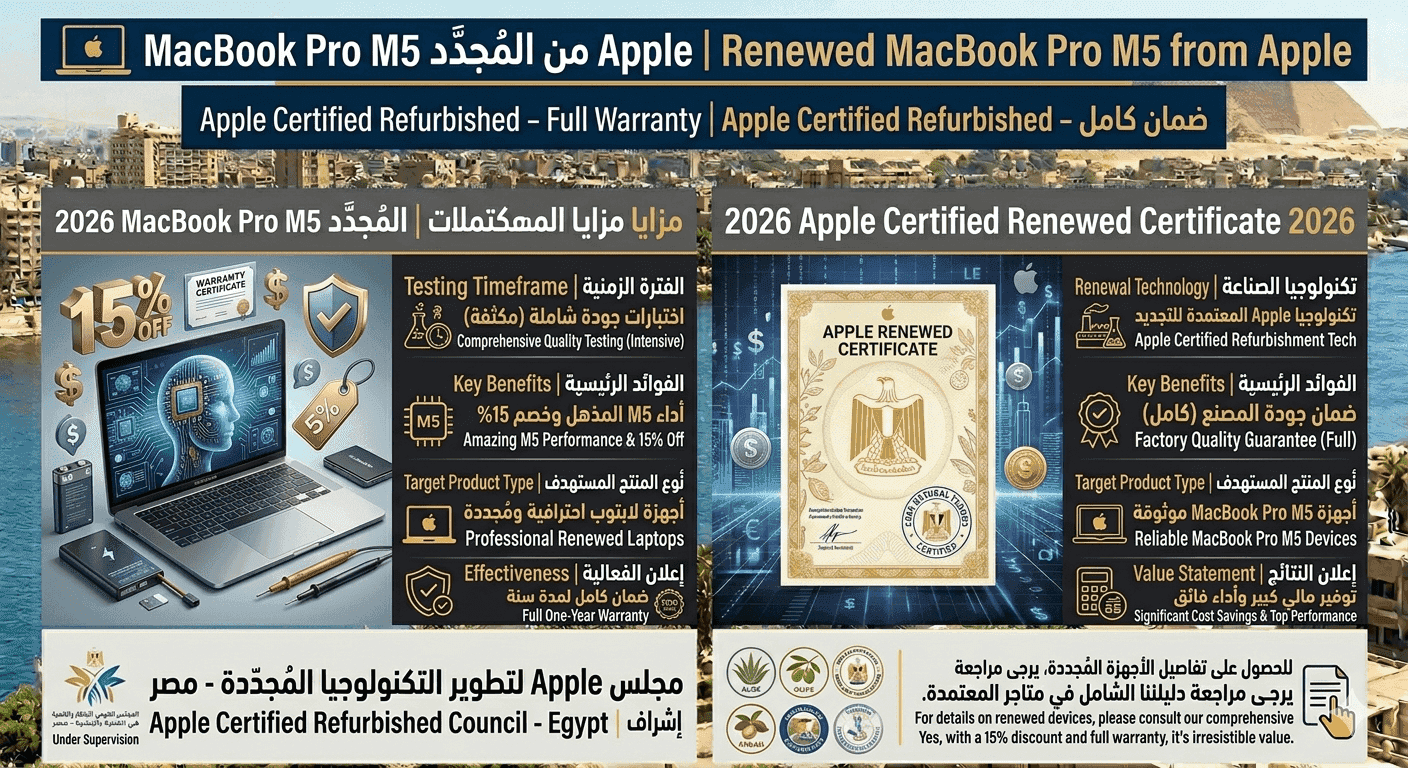 MacBook Pro M5 المُجدَّد من Apple
