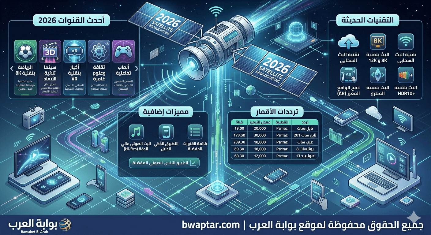 عالم القنوات الفضائية 2026