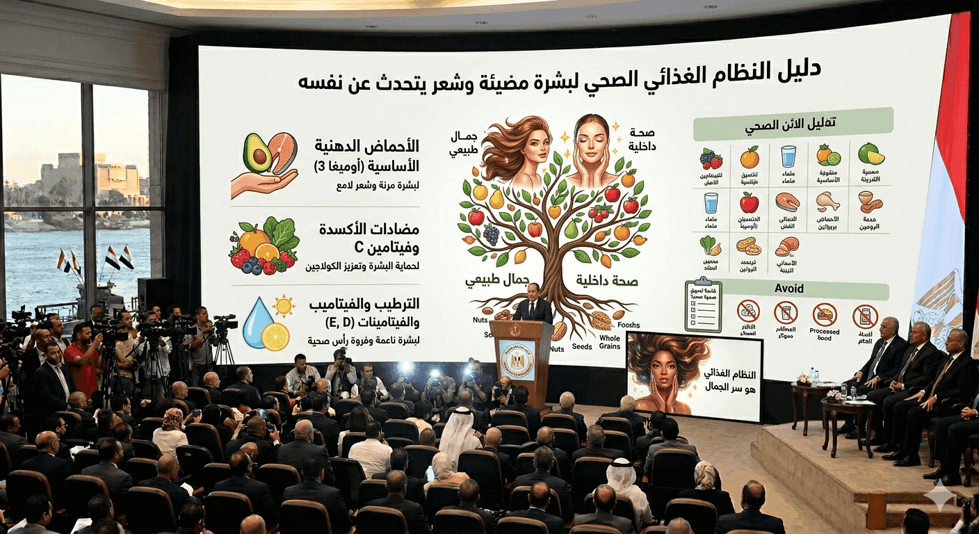 بشرة مضيئة وشعر يتحدث عن نفسه