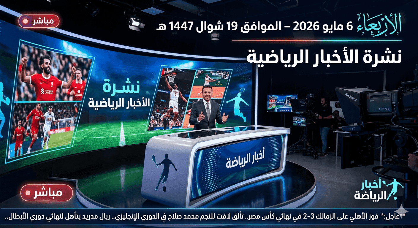 الأخبار الرياضية الأربعاء 6 مايو
