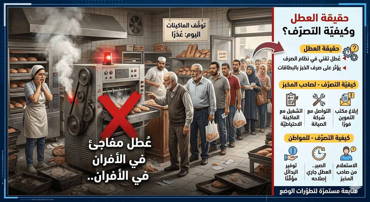 حقيقة عطل ماكينات الخبز اليوم