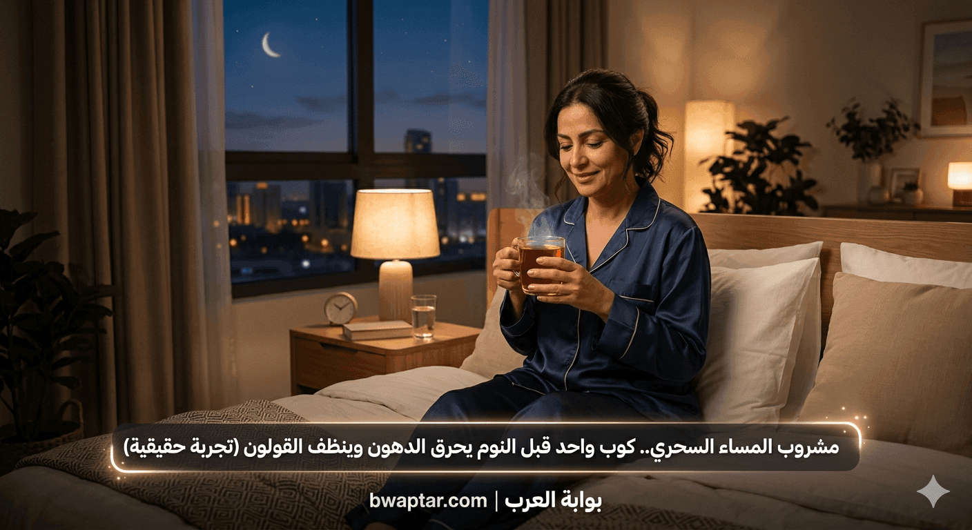 كوب واحد قبل النوم يحرق الدهون وينظف القولون