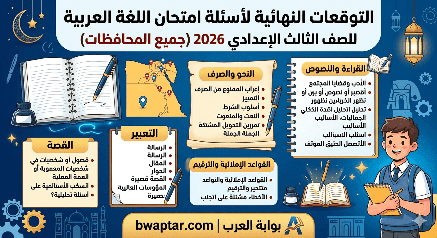 امتحان اللغة العربية