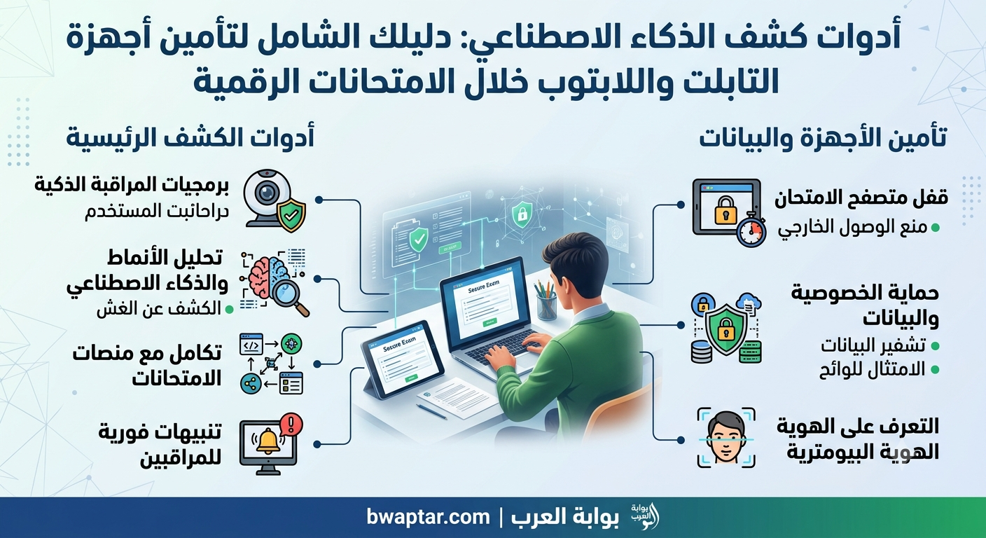 تأمين أجهزة التابلت واللابتوب خلال الامتحانات