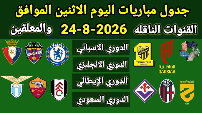جدول كامل لجميع الدوريات