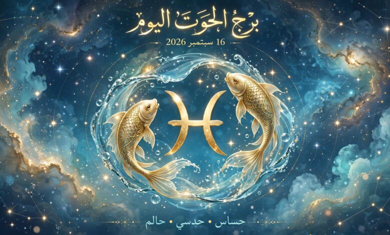 توقعات برج الحوت اليوم الأربعاء 16 سبتمبر 2026 - حساس وحالم
